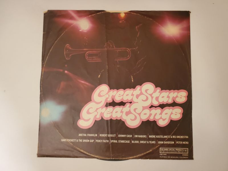 Various Artists Great Stars Great Songs vinyl record